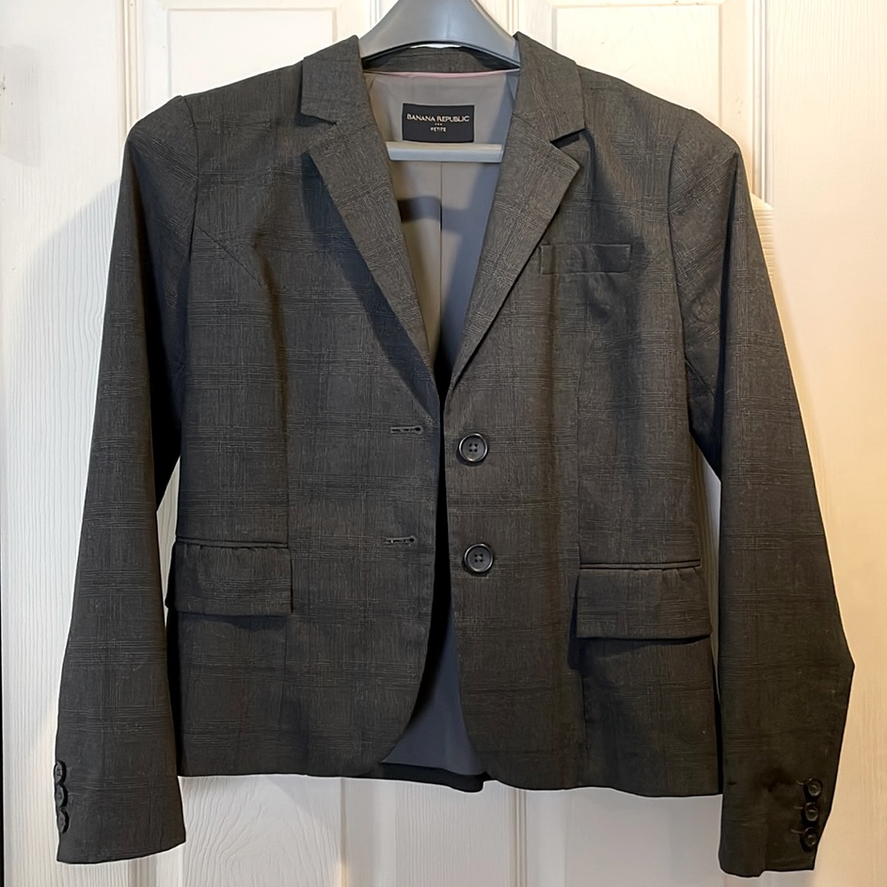 Banana Republic gray blazer, size 10P (petite)